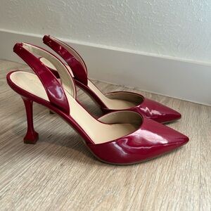 Marc Fisher Red Patent Slingback Heels